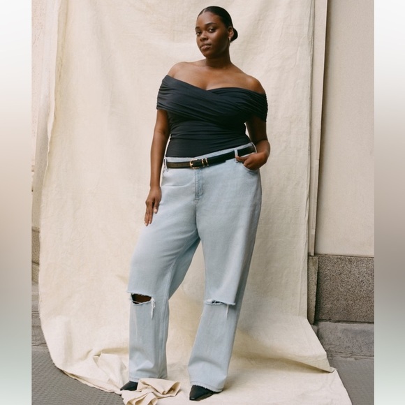 Abercrombie & Fitch baggy low rise jeans casual plus-size stylish - Picture 4 of 10